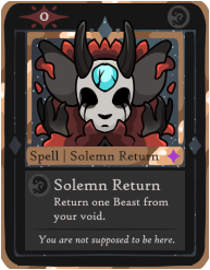 Solemn Return Comet Card