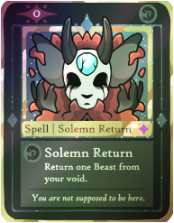 Foil Solemn Return Comet Card