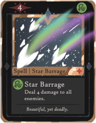 Star Barrage Comet Card