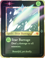 Foil Star Barrage Comet Card