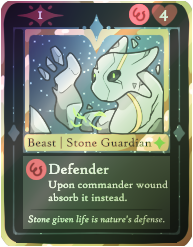 Stone Guardian Comet Card