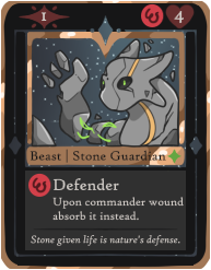 Stone Guardian Comet Card Stone Guardian Comet Card
